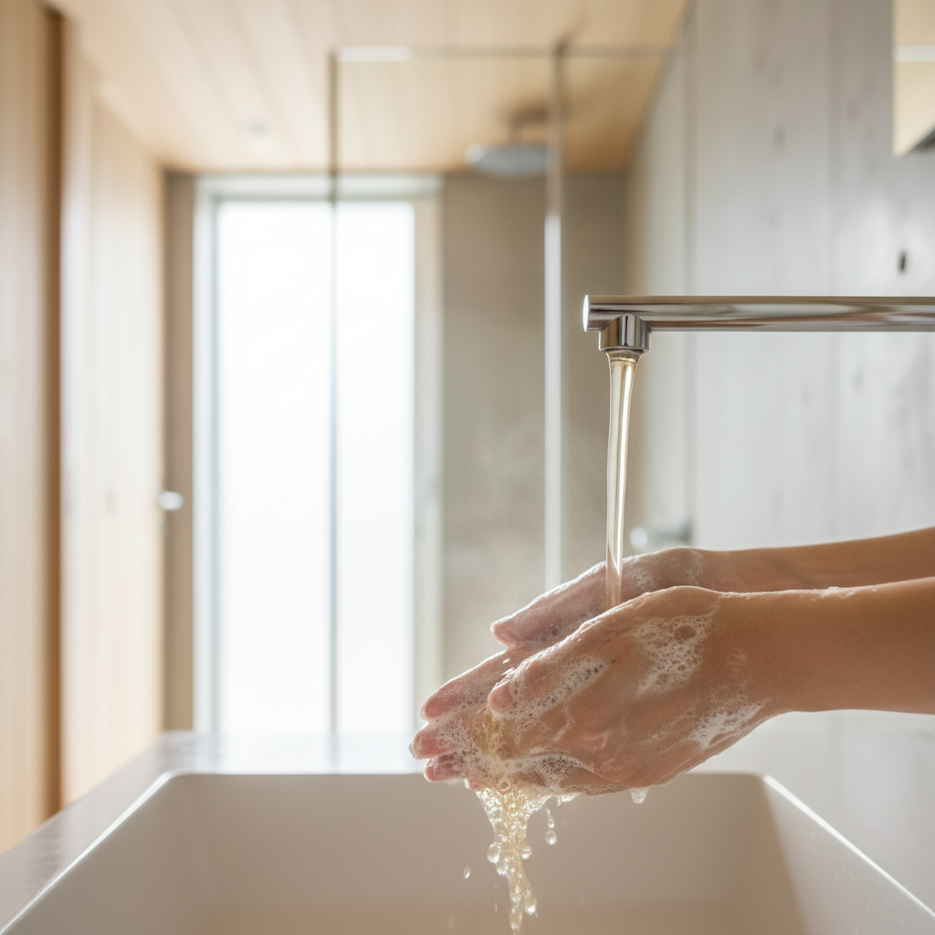 シャボン玉石けんの泡ボディソープ 使用シーン