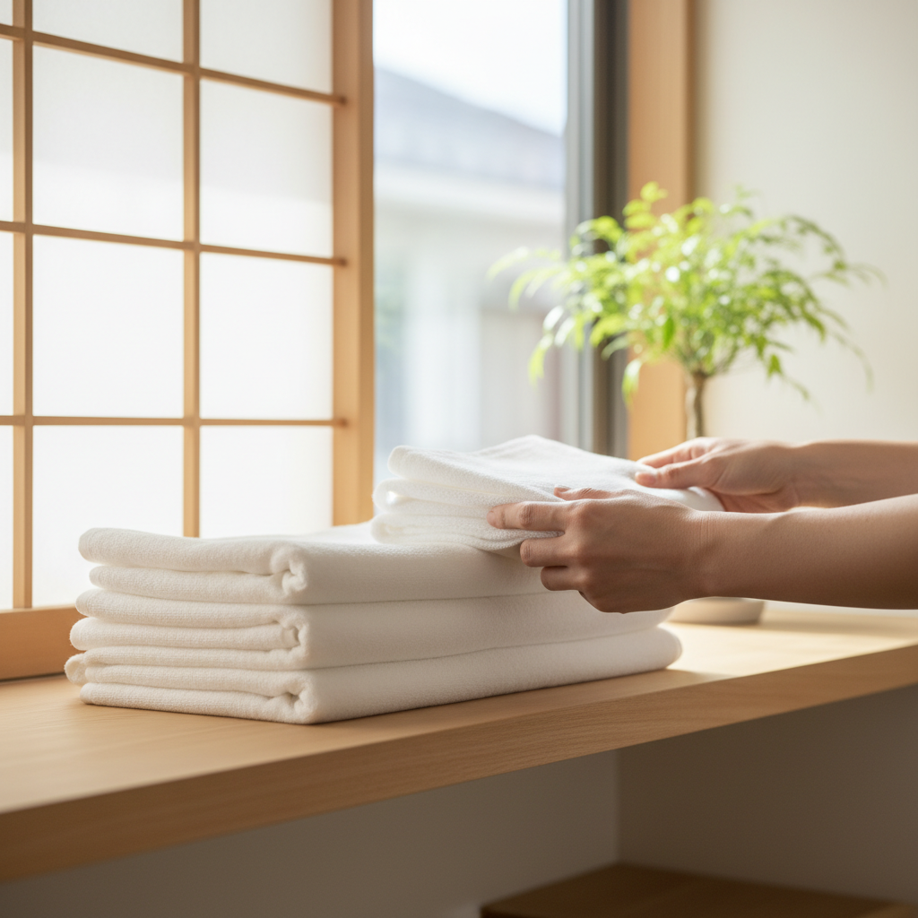 アズマ工業「浴室床洗い」 使用シーン