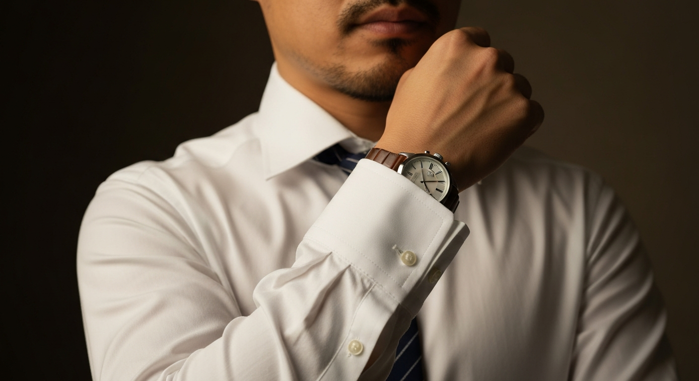 清潔感のあるシャツ姿