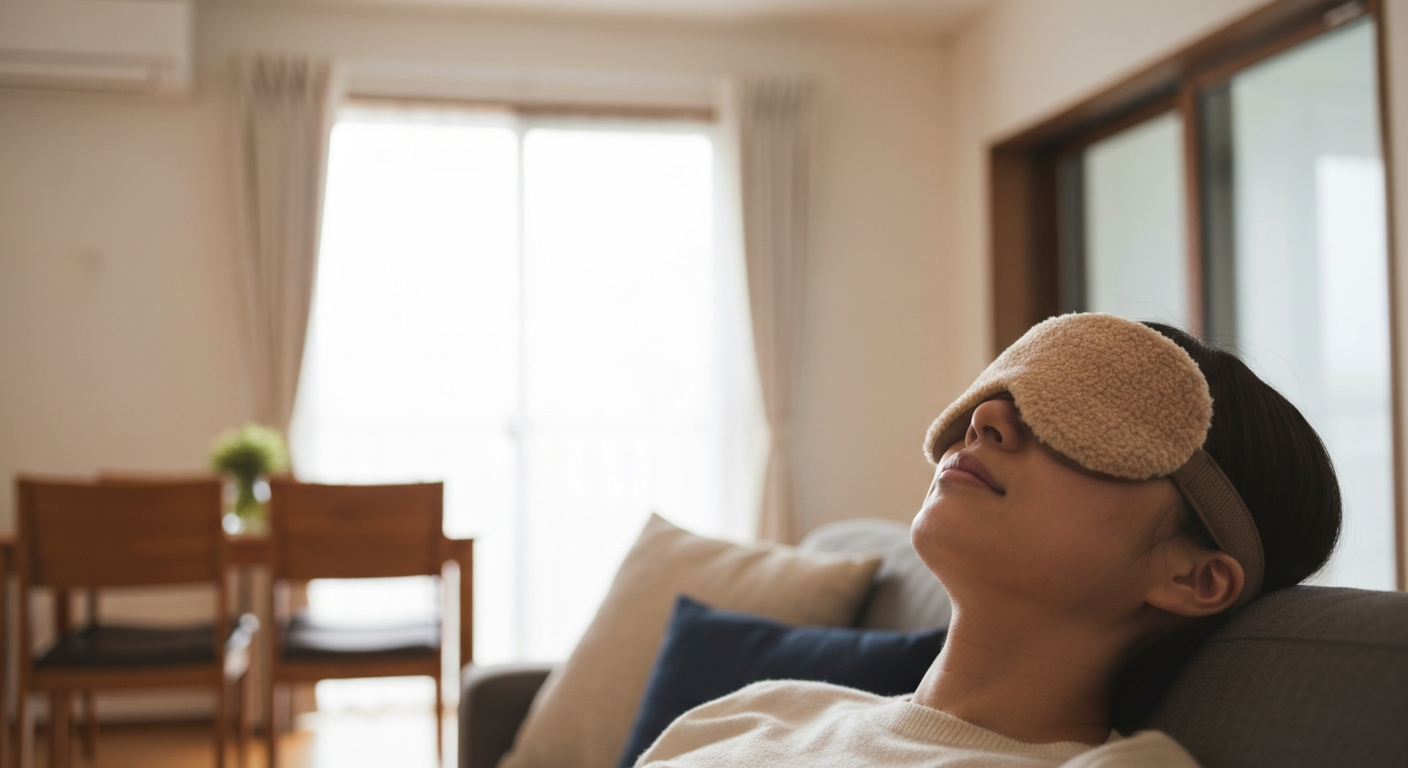 アイマスクでリラックス