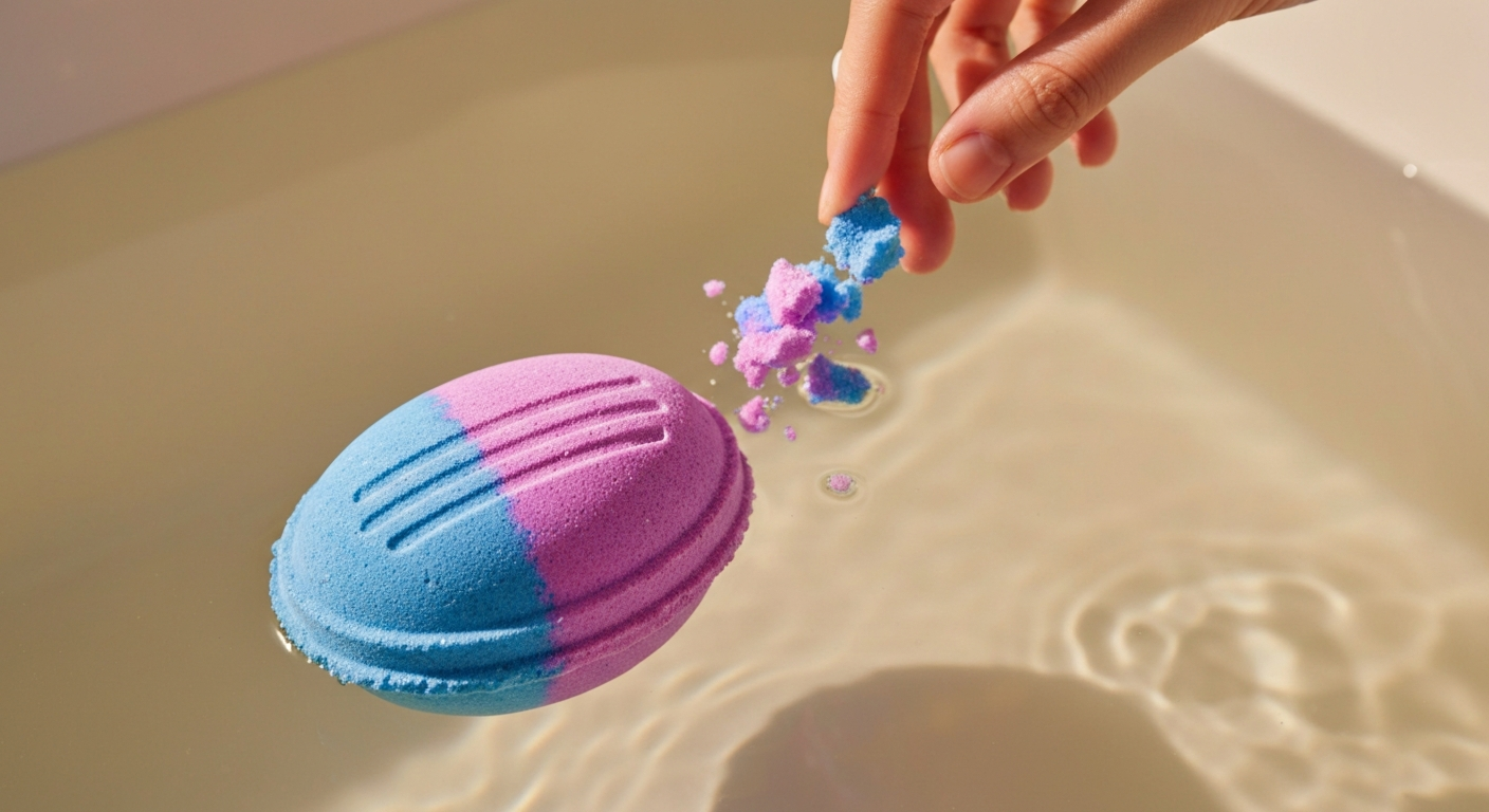 バスボムが溶ける瞬間