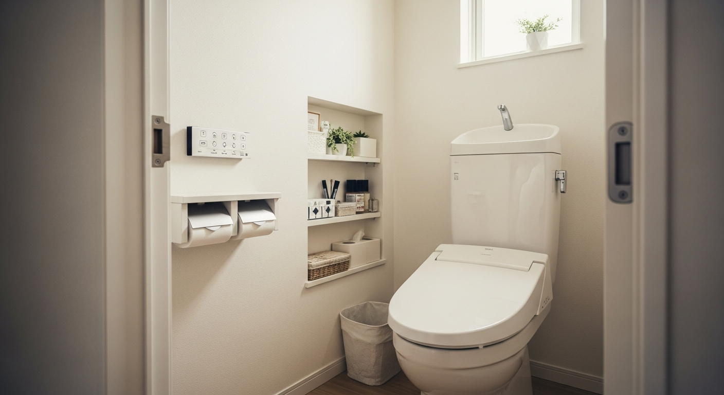 清潔感のあるトイレ空間