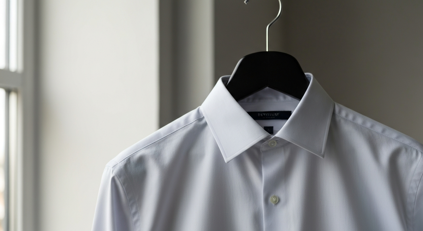 アイロンがけした白シャツ