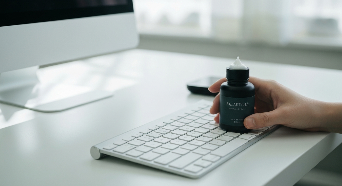 デスクに置かれたハンドクリーム