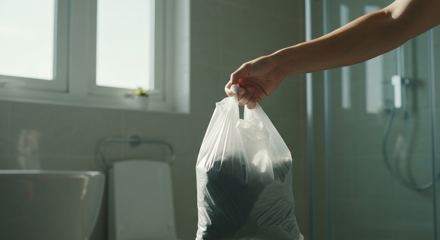 ネットを取り外す手元