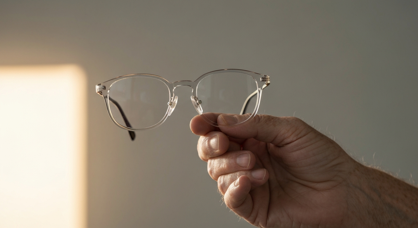 きれいに拭いたメガネ