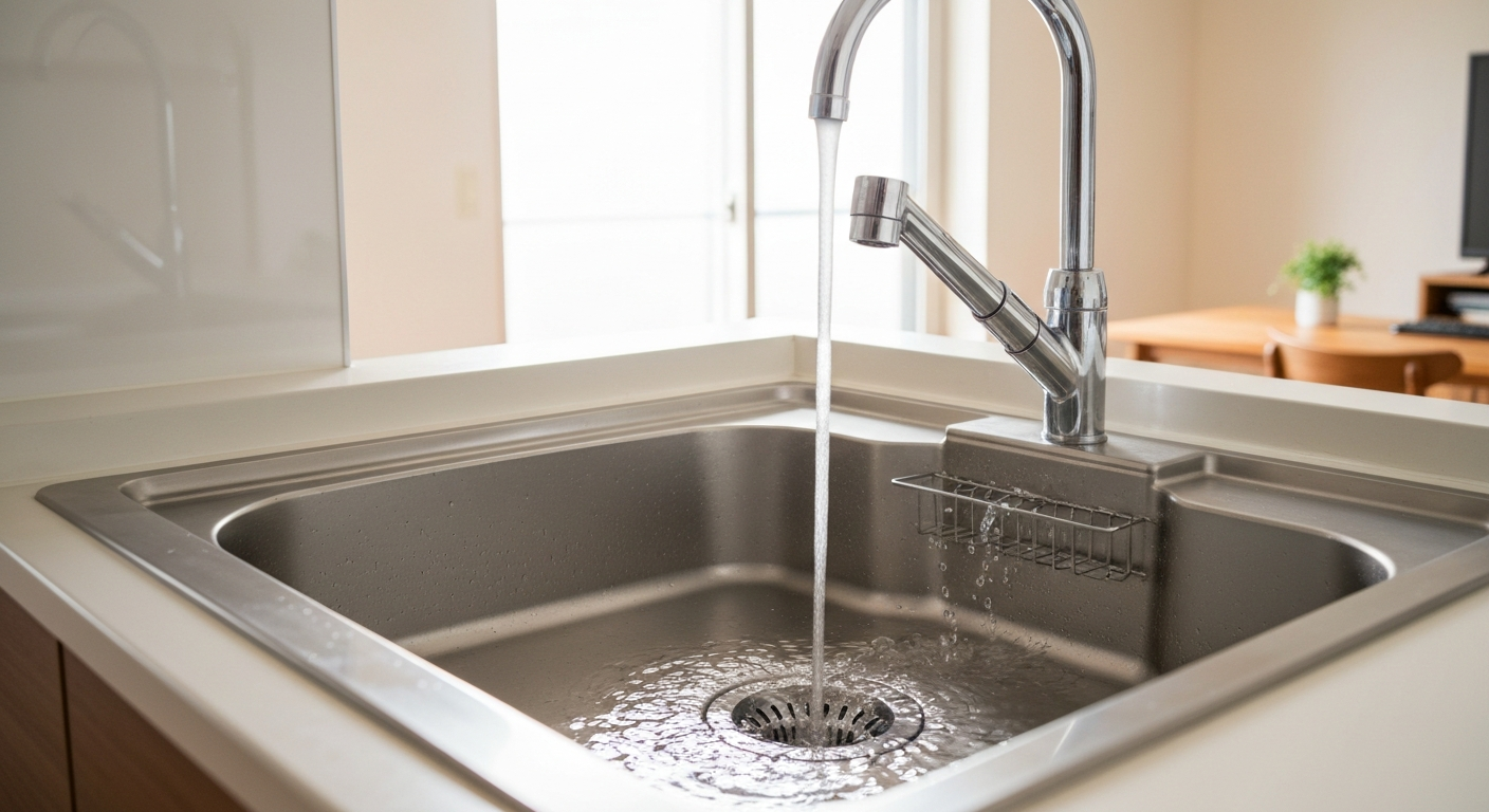 ピカピカのキッチンシンク